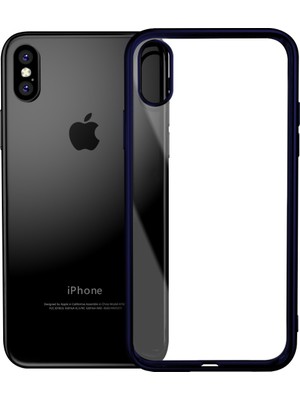 Bikapak Elit Shine iPhone X/xs Kapak Full Mavi