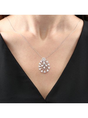Mia Vento Effective Diamond Işıltı Yağmuru Gümüş Kolye