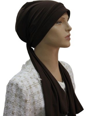 Eflin Kadın Tesettür Giyim Fularlı Bone Sandy Kahverengi