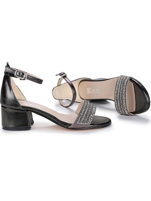Kiko Kids Elinor Vakko Günlük Kız Çocuk 3 Cm Topuklu Sandalet Abiye Ayakkabı