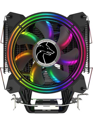 Gametech Freezer Pro HD120 220W İşlemci Soğutucusu – Siyah 120 mm PWM LED Fan, 4 Pin Bağlantı ile Yüksek Soğutma