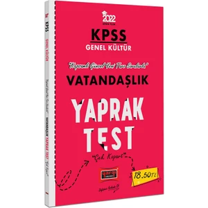 Yargı Yayınevi KPSS 2022 Lisans Genel Kültür  Vatandaşlık Yaprak Test