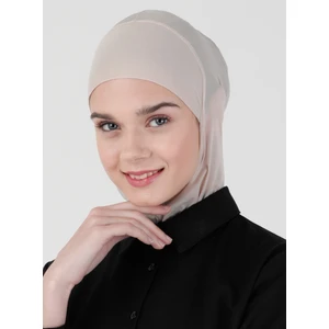 Nefes Alan Kumaş Boyunlu Bone - 10 Açık Vizon - Ecardin