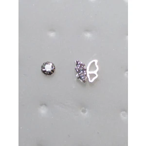 Begonia Accessories 925 Ayar Gümüş zirkon taşlı 2 adet Hızma