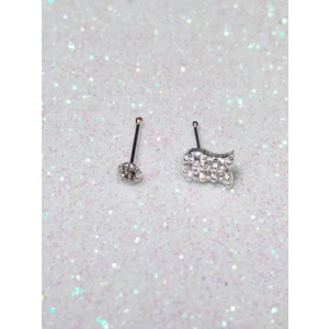 Begonia Accessories 925 Ayar Gümüş zirkon taşlı 2 adet Hızma