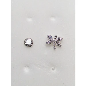 Begonia Accessories 925 Ayar Gümüş zirkon taşlı 2 adet Hızma