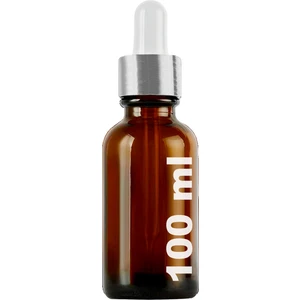 100 cc Amber Damlalık Metal Gümüş Sızdırmaz Kapaklı 100 ml Dropper Cam Serum Şişesi 1 Adet