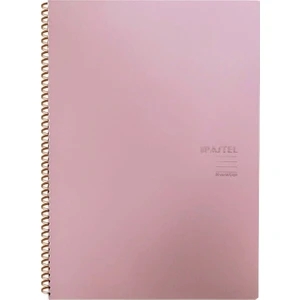 Keskin Color Pastel Note Spiralli Pastel Açık Pembe Plastik Kapak 80 Yaprak A4 Kareli Defter