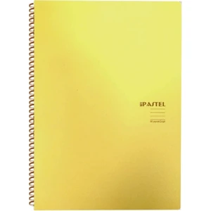 Keskin Color Pastel Note Spiralli Pastel Sarı Plastik Kapak 80 Yaprak A4 Kareli Defter