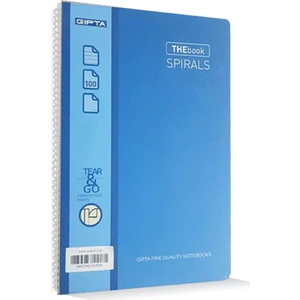 The Book Spirals Mavi Sert Kapak 100 Yaprak A4 Kareli Defter