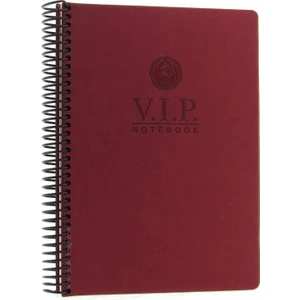 Vip Bordo Spiralli Sert Kapak 140 Yaprak A4 Kareli Defter