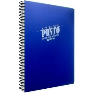Punto Spiralli Lacivert Plastik Kapak 80 Yaprak A4 Kareli Defter