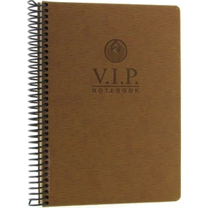 Vip Kahverengi Spiralli Sert Kapak 140 Yaprak A4 Kareli Defter