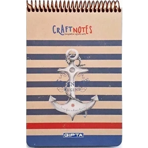 Craft Notes Spiralli Çapa Sert Kapak 100 Yaprak A5 Çizgili Bloknot