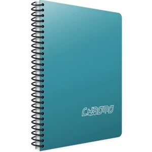 Chromo Spiralli Turkuaz Plastik Kapak 80 Yaprak A4 Çizgili Defter
