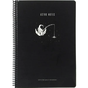 Astro Notes Balıkçı Spiralli Karton Kapak 100 Yaprak A4 Kareli Defter