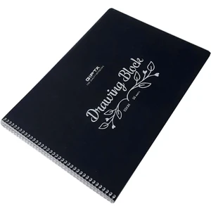 Spiralli Siyah Plastik Kapak 25 Yaprak 25X35 Resim Defteri