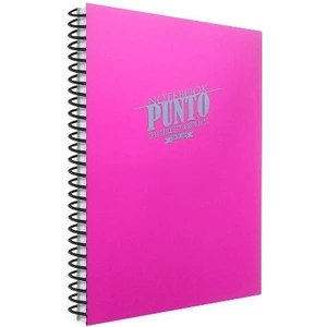 Punto Spiralli Pembe Plastik Kapak 80 Yaprak A4 Kareli Defter