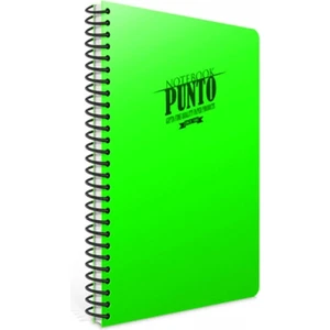 Punto Spiralli Yeşil Plastik Kapak 80 Yaprak A4 Çizgili Defter