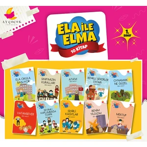 1. Sınıf Hikaye Kitabı Seti 10 Kitap Ela ile Elma Ay Çocuk Yayınları