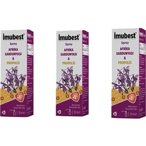 Imubest Afrika Sardunyası Propolis Sprey Alkolsüz 30 ml 3 Kutu
