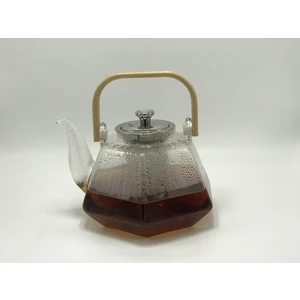 Ily  Lüx Borosilikat Bambu Saplı 1500 ml Özel Tasarım Demlik