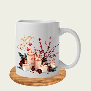Burak Baskı Tasarım Yılbaşı Noel Temalı Merry Christmas Baskılı Hediye Kupa Bardak-Yeni Yıl