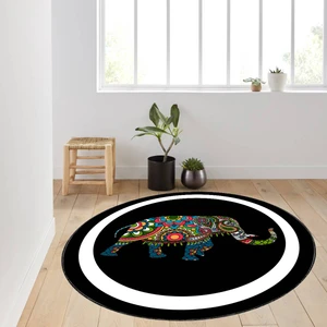 Rovigo Home Dijital Baskı Yıkanabilir Kaymaz Taban Yuvarlak Halı Rvg7128100