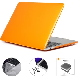 Ab Versiyonu 3'ü 1 Arada Kristal Dizüstü Bilgisayar Kapağı MacBook A2485 Için Set Turuncu (Yurt Dışından)