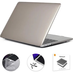 Ab Versiyonu 3'ü 1 Arada Kristal Dizüstü Bilgisayar Kapağı MacBook A2485 Için Set Gri (Yurt Dışından)