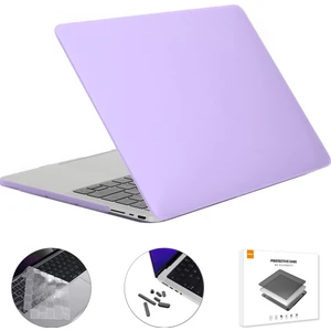 MacBook A2442 Için Ab Sürümü 3'ü 1 Arada Mat Dizüstü Bilgisayar Kapağı Seti Mor (Yurt Dışından)