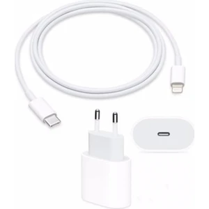 Apple iPhone Uyumlu Hızlı Şarj Aleti Seti 20W Usbc+Kablo