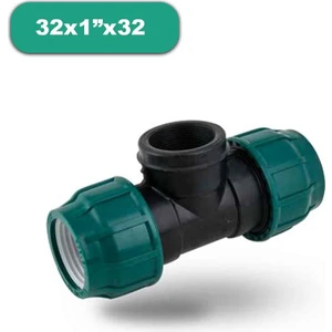Dişi Kablin Te 32X1"X32 Içten Dişli Kaplin Te Kangal Boru Ekleme Te Sulama Borusu Kaplin Te