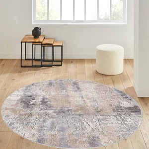 Rovigo Home Dijital Baskı Yıkanabilir Kaymaz Taban Yuvarlak Halı Rvg7030100