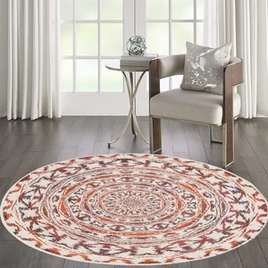 Rovigo Home Dijital Baskı Yıkanabilir Kaymaz Taban Yuvarlak Halı Rvg7043100