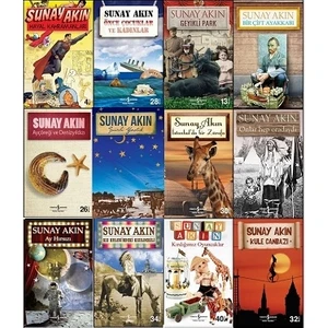 Ay Hırsızı - Geyikli Park - Şiirli Yastık - Bir Çift Ayakkabı - 12 Kitap Set - Sunay Akın