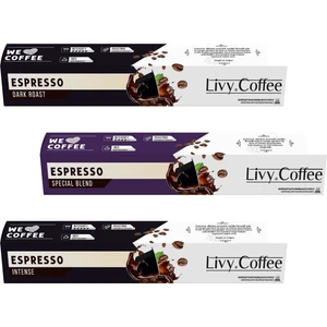Livy Coffee Nespresso Uyumlu Kapsül Kahve Espresso Karma 30 Kapsül