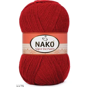 Süper Inci Narin El Örgü Ipi 100 gr 01175 Koyu Kırmızı