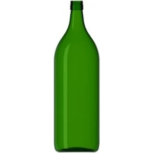 1 Adet Plastik Kapaklı 2 Litre Cam Şişe Zümrüt Yeşili