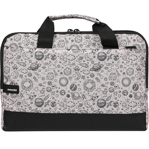 13'' 13.3'' Taban Korumalı, Omuz Askılı, Desenli Macbook Çantası - Space Krem Rengi
