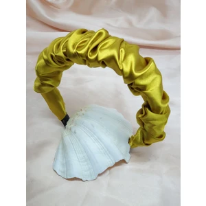 358 - Saten Büzgülü Scrunchie Taç, Günlük Taç,
