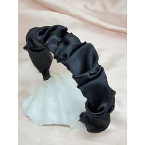 358 - Saten Büzgülü Scrunchie Taç, Günlük Taç,