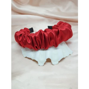 358 - Saten Büzgülü Scrunchie Taç, Günlük Taç,