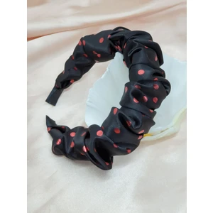 358 - Saten Büzgülü Scrunchie Taç, Günlük Taç,