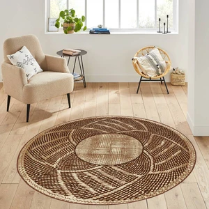Rovigo Home Dijital Baskı Yıkanabilir Kaymaz Taban Yuvarlak Halı Rvg7005100