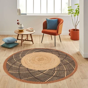Rovigo Home Dijital Baskı Yıkanabilir Kaymaz Taban Yuvarlak Halı Rvg7008160