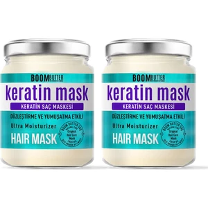 Boom Butter Keratin Saç Maskesi Ikili Paket Bitkisel İçerik ile Evde Profesyonel Bakım