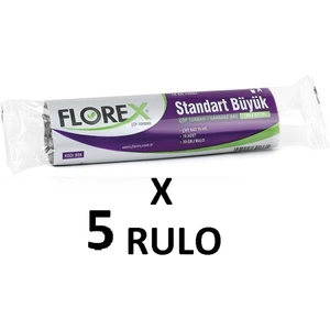 Standart Büyük Boy ( 65X80 cm ) Siyah Çöp Poşeti 5 Rulo 10*5=50 Adet