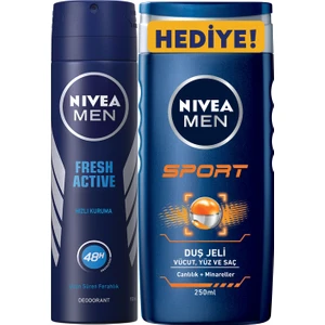 Men Sport Duş Jeli 250 ml Vücut, Yüz ve Saç İçin Canlandırıcı Minerallerle Zenginleştirilmiş