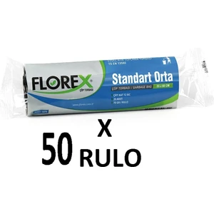 Standart Orta Boy ( 55X60 cm ) Siyah Çöp Poşeti 50 Rulo 20*50=1000 Adet